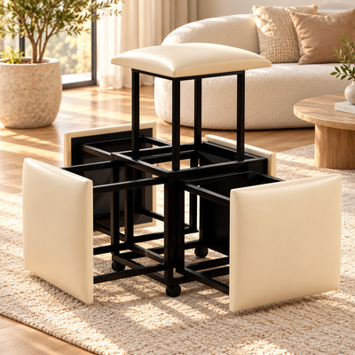 TREGGO – DOMINO 5 v 1 – taburetka s piatimi sedadlami – fotografia 1