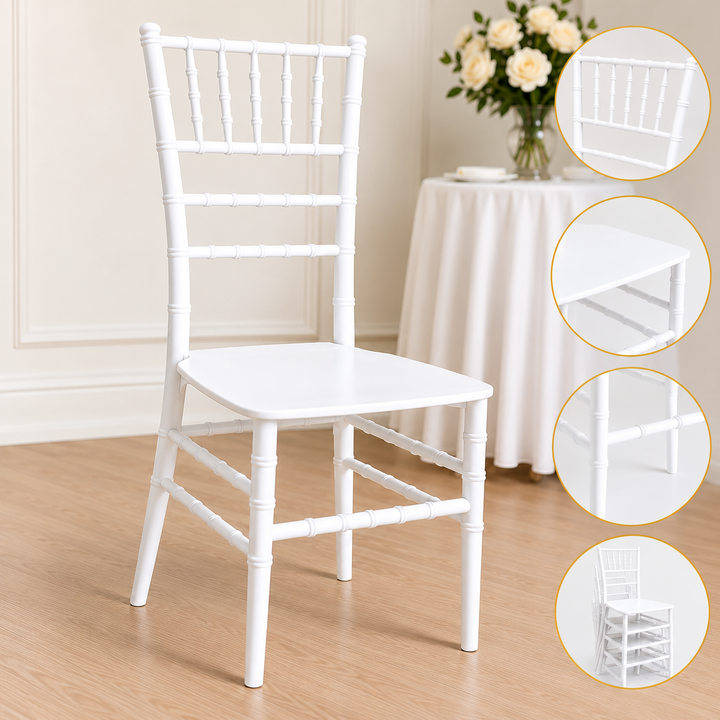 TREGGO – Stolička Chiavari Tiffany – biela

