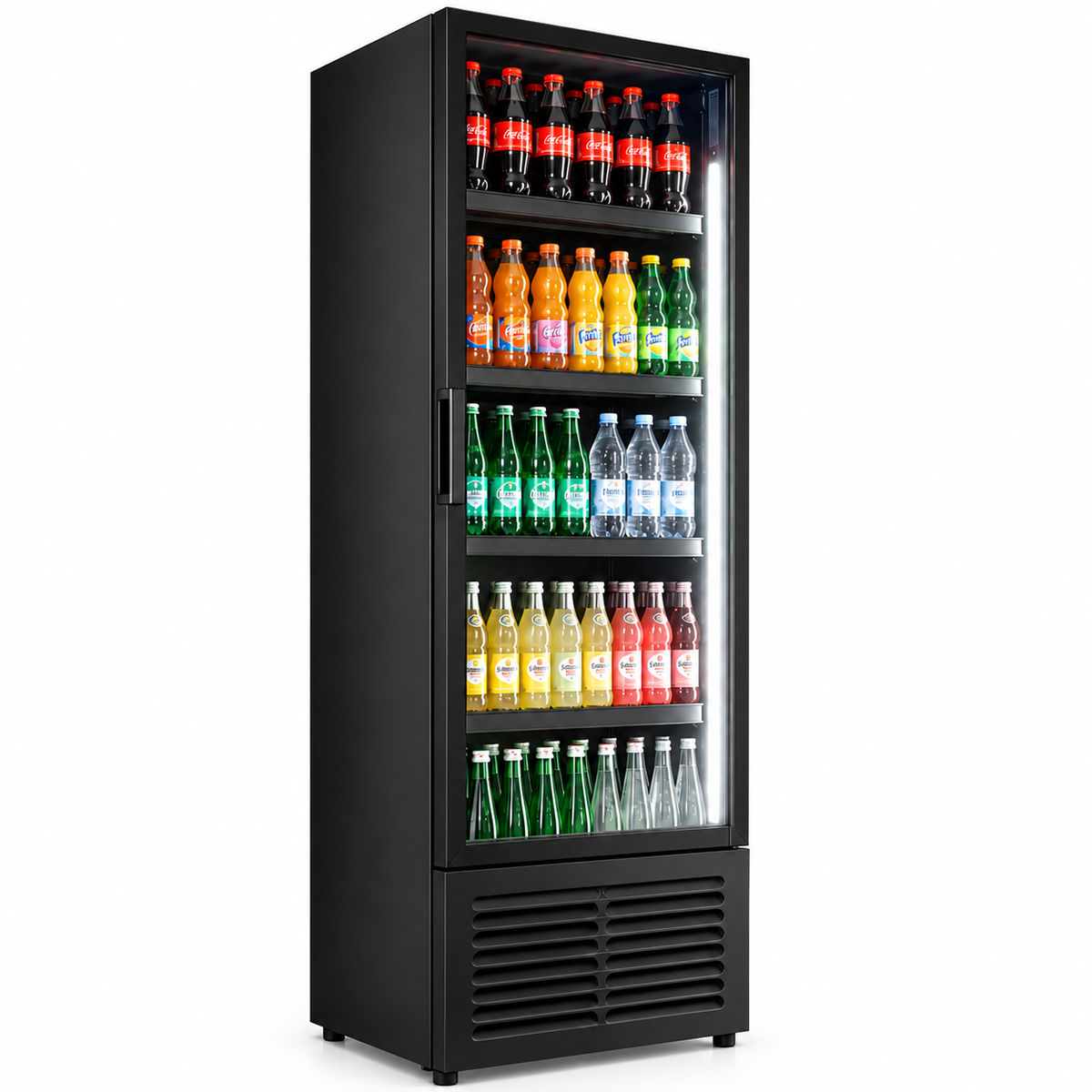 TREGGO – Čierna chladiaca vitrína 305 L – 60 × 64 × 178 cm

